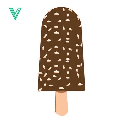 Chocolate Ice Cream Bar with Almonds on a Stick
