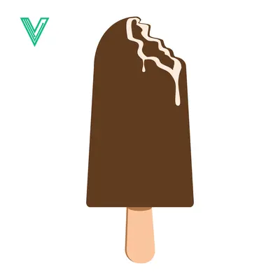 Aset premium populer: Chocolate Ice Cream Bar with Bite Mark