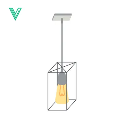 Modern Geometric Pendant Light Fixture with Edison Bulb