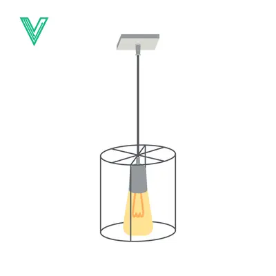 Modern Industrial Pendant Light Fixture with Exposed Bulb