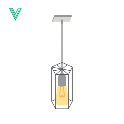 Modern Geometric Pendant Light Fixture with Edison Bulb