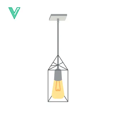 Modern Geometric Pendant Light Fixture with Edison Bulb
