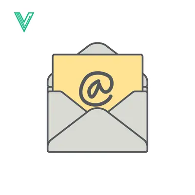Email Icon with At Symbol on Yellow Card