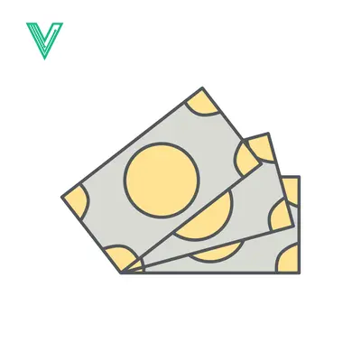 Aset premium populer: Stylized Illustration of Three Banknotes with Circular Patterns