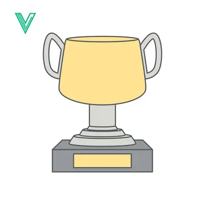 Golden Trophy with Handles on a Pedestal