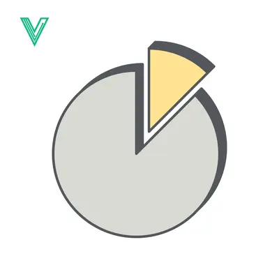 Pie Chart Slice Isolated Graphic Element