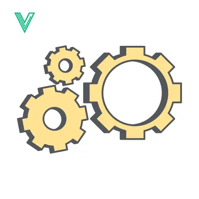 Three interlocking gears representing teamwork and industry