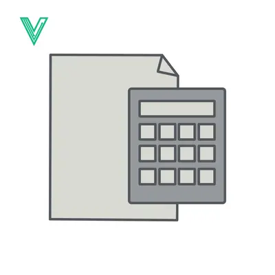 Calculator and Document Icon Representing Financial Calculations