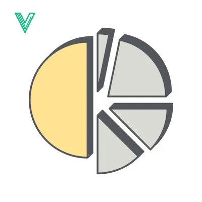 3D Pie Chart Graphic with Segments and Data Visualization