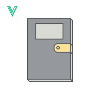 Simple Illustration of a Closed Notebook with a Tab Closure