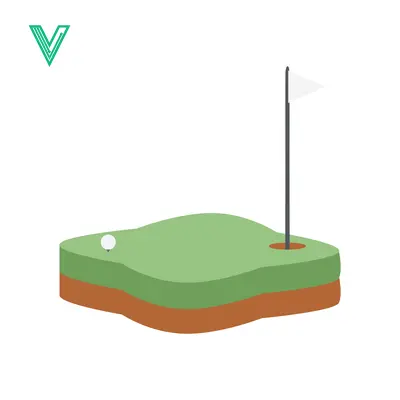 Golf Course Hole With Flag and Ball on Green