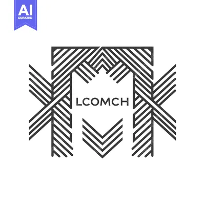 Abstract Geometric Design with Chevron Pattern and Text