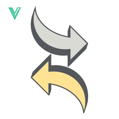 Two Curved Arrows Facing Each Other