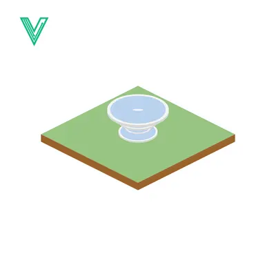 Isometric Pop Socket Stand on Green Square Platform