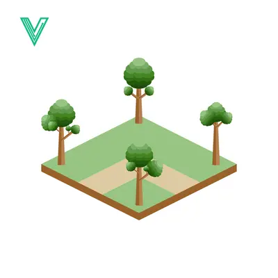 Isometric Green Trees on a Square Plot with Paths