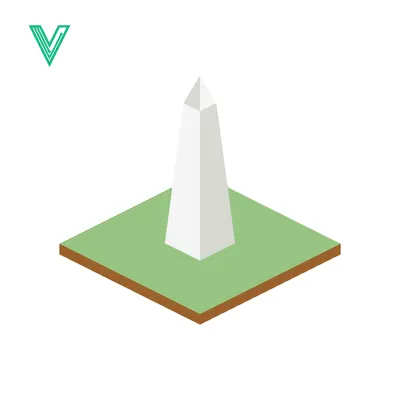 Isometric Washington Monument Landmark Illustration