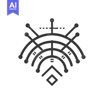 Aset desain premium: Abstract Geometric Design with Circles and Lines