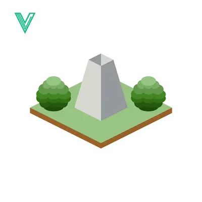 Isometric Pyramid Structure with Greenery