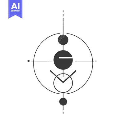 Aset premium populer: Abstract Geometric Design with Circles and Lines