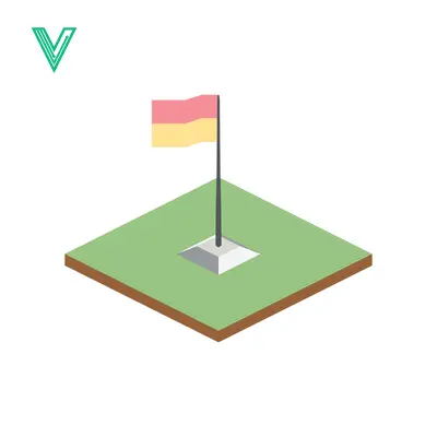 Isometric Golf Flag on Green Course
