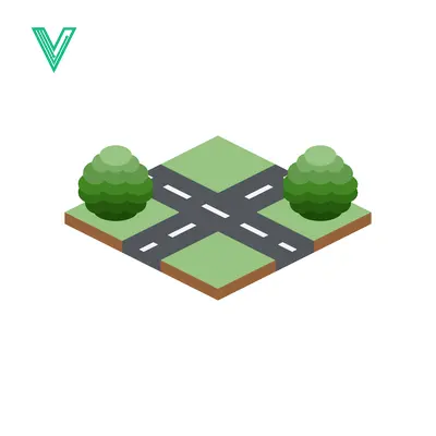 Isometric Crossroads with Green Trees and Roads