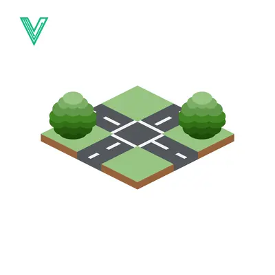 Isometric Crossroads with Green Trees and Roads