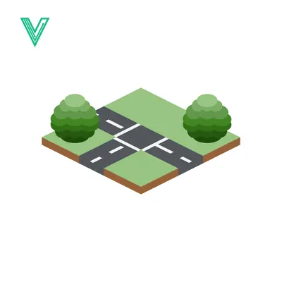 Isometric Crossroads with Green Trees and Roads