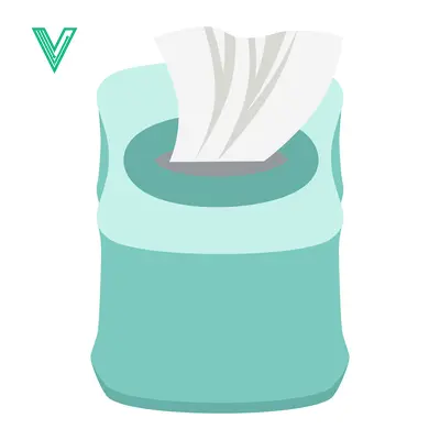Minimalist Illustration of a Tissue Box Dispenser