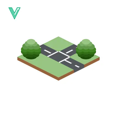 Isometric Crossroads with Green Trees and Roads