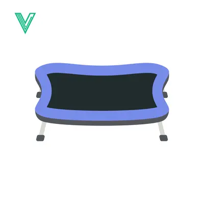 Blue Rectangular Trampoline for Kids and Adults