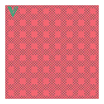 Geometric Pattern of Red Circles and Dots