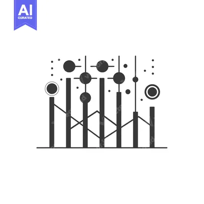 Aset desain premium: Abstract geometric design with circles, lines, and bars