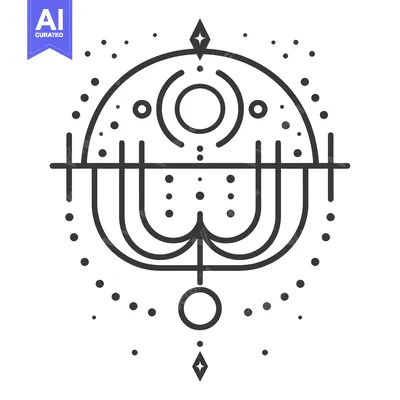 Aset premium populer: Abstract Geometric Design with Circles, Lines, and Dots