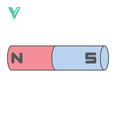 Bar Magnet with North and South Poles Clearly Marked
