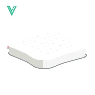 Simple Illustration of a White Mattress on a White Background