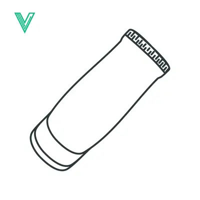 Simple Line Drawing of a Tube Container