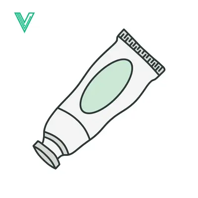 Simple Illustration of a Squeezable Tube with a Cap