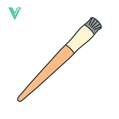 Simple Illustration of a Makeup Brush