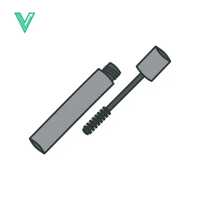 Simple Illustration of Mascara Wand and Tube