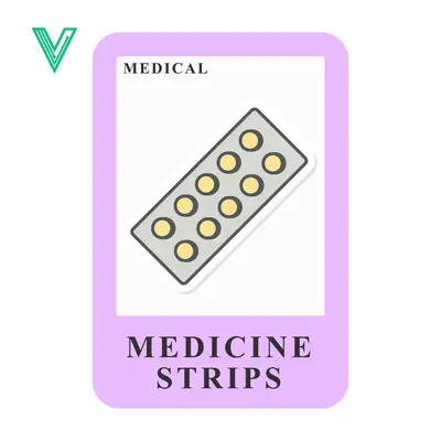 Medicine Strips Illustration for Healthcare and Pharmaceutical Concepts