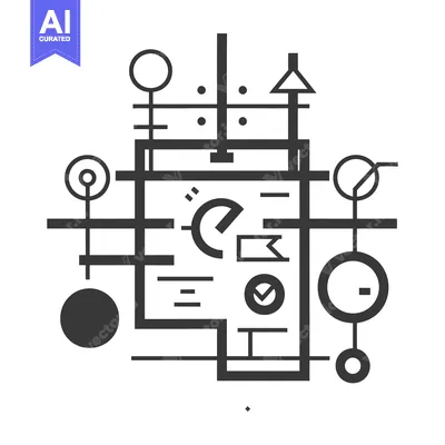 Popular premium asset: Abstract geometric design with circles, lines, and shapes