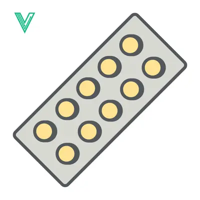 A Blister Pack of Yellow Pills or Capsules