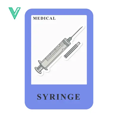Medical Syringe Illustration for Healthcare and Science