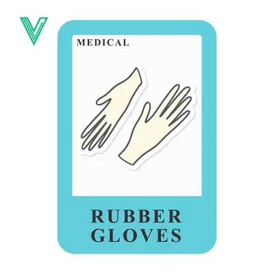 Illustration of Medical Rubber Gloves for Protection and Hygiene