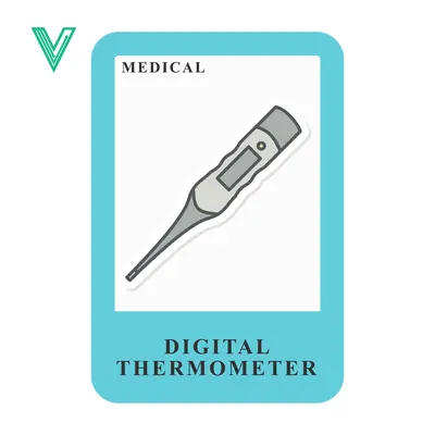 Digital Thermometer Medical Device Illustration