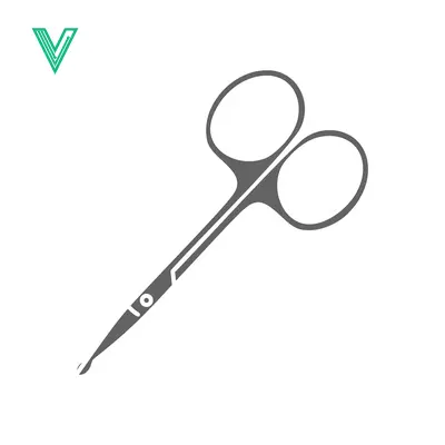 Minimalist Icon of Surgical Scissors