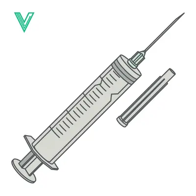 Medical Syringe with Needle and Cap Illustration
