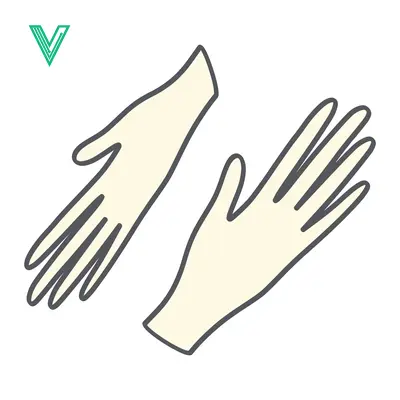 Illustration of two elegant long cream-colored gloves with dark outlines presented in a minimalist hand-drawn style