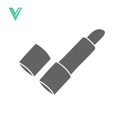 Simple Icon of Lipstick and Cap