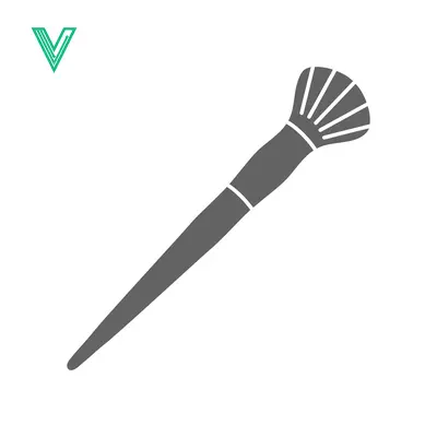 Simple Icon of a Makeup Brush